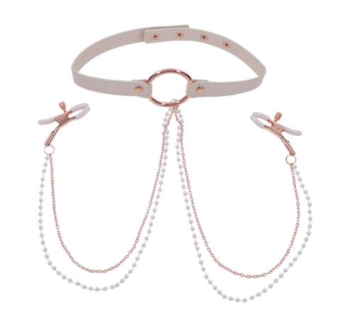 Peaches ‘n CreaMe Collar with Nipple Clamps