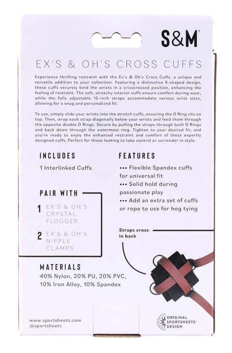 Ex's & Oh's Cross Cuffs