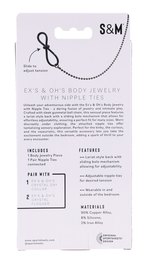 Ex's & Oh's Body Jewelry with Nipple Ties