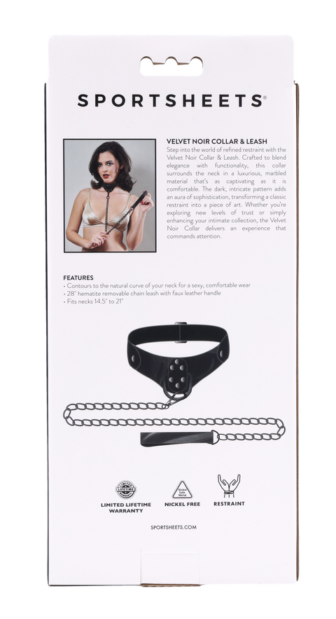 Velvet Noir Collar & Leash